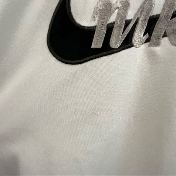 Nike Y2K Cropped White Athletic Track Jacket L - Picture 7 of 9